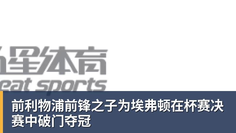 前利物浦前锋之子为埃弗顿在杯赛决赛中破门夺冠